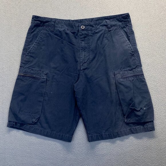 Nike Cargo Shorts Mens  Blue  Short Hiking Outdoors Size 36‎ - Picture 9 of 9